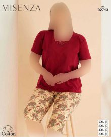 تیشرت وشلوارک سایز بزرگ زنانه میسنزا کد 02713