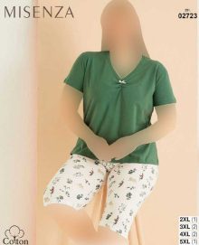 تیشرت وشلوارک سایز بزرگ زنانه میسنزا کد 02723