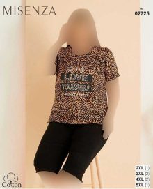تیشرت وشلوارک سایز بزرگ زنانه میسنزا کد 02725