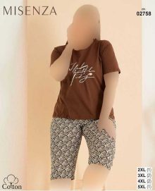 تیشرت وشلوارک سایز بزرگ زنانه میسنزا کد 02758