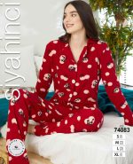 ست حوله ای زنانه سیاه اینجه رنگ قرمز کد 74083